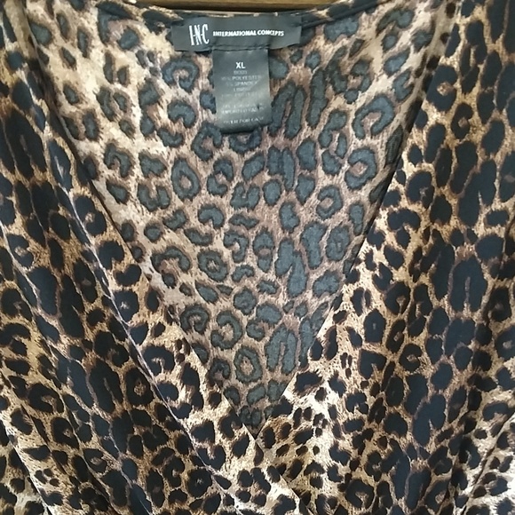 INC animal print blouse - Picture 4 of 4